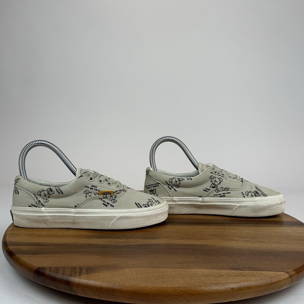 Big Kids Vans‎ Era It's All We Got Taupe Brown Canvas Sneakers Shoes Size 3.5 Y